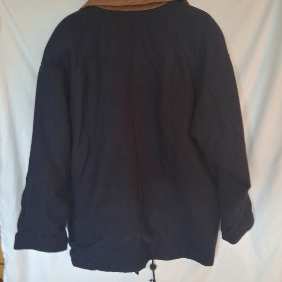 Women's Navy Blue Jacket with Green Collar - Picture 5 of 5